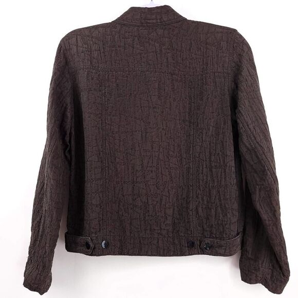 Chico's Silk Wool Textured Shacket Jacket Size SM - Picture 2 of 6